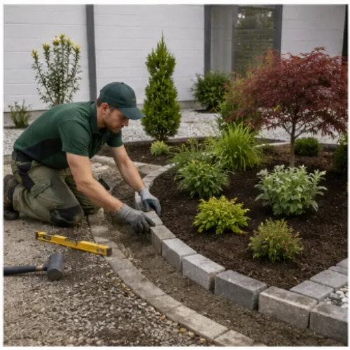 Réalisation d’un petit aménagement extérieur dans un jardin